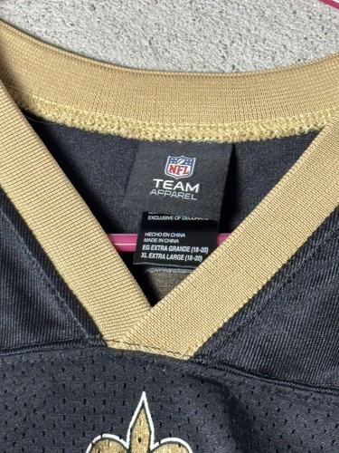 Camiseta Drew Brees 9 ropa del equipo de la NFL negra para hombre XL New Orleans Saints - Imagen 2 de 3