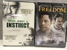 2 NEW CUBA GOODING JR DVDS, FREEDOM W/WILLIAM SADLER & INSTINCT W/ANTHONY HOPKIN