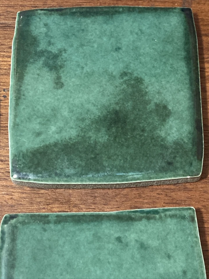 VINTAGE RETRO GREEN HAND MADE FLOOR GRES TILES MADE IN FIORANO MODENESE ITALY - Image 3 of 4