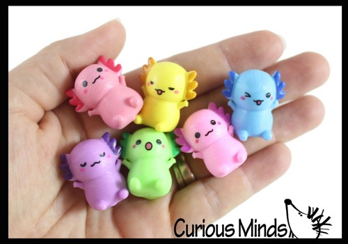 24 bunte kleine Axolotls Figuren - Mini Spielzeug - kleine Neuheit Preis Spielzeug - Teil - Bild 2 von 6