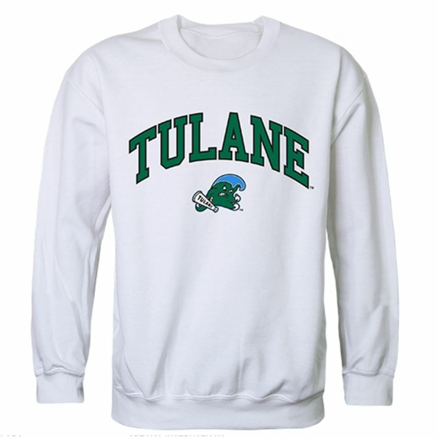 Tulane University Campus Crewneck Pullover Sweatshirt Sweater White | eBay