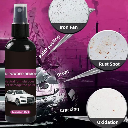 3pcs Rust Remover Spray 100ml Iron Powder Remover Car Detailing Supplies - Picture 7 of 12