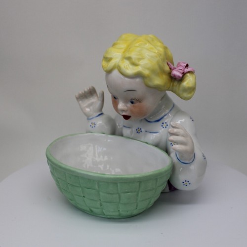 Coupelle porte-Savon Figurine Filette Style Art Deco Style Art Nouveau Porcelain - Imagen 2 de 12