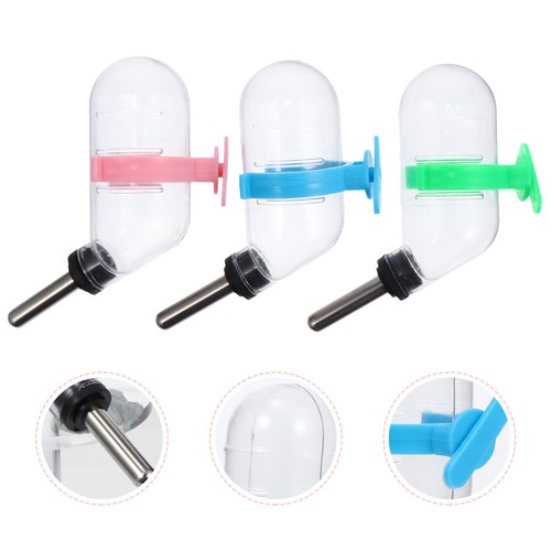 3 Pcs Automatic Drinking Fountain Hamster Water Bottle Drinker Feeder