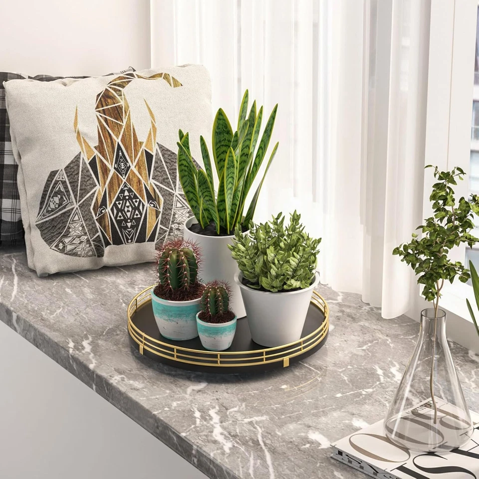 10" Oak Wood Lazy Susan Turntable Organizer - Dining Table Pantry Countertop - Image 3 of 4