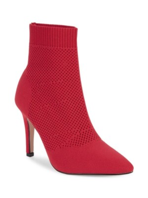 NWT MIA McKinley Perforated Sock Booties Red Size 6