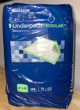 Lot Of 5 - McKesson 10 Ct (50) 23" x 36" Adult Disposable Incontinence UnderPads