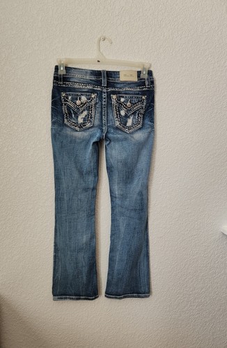 Miss Me Jeans E14B345S Boot Size 26 Embellished Embroidered Designer Pants - Picture 3 of 9
