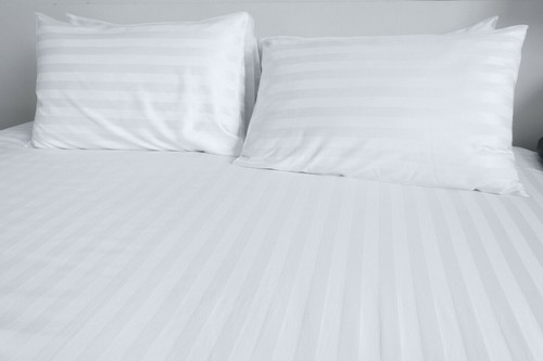 1800 Count Cotton Bamboo Feel Dobby Striped Sheet Set Deep Pockets 4 Piece Set - Picture 2 of 8
