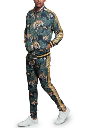 MEN'S Floral Tiger Track Pants & Jacket Jogging Track Suit Set S~5X ST559 - Picture 5 of 22