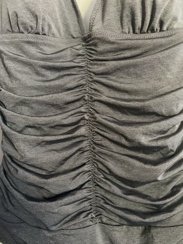 Athleta Aqualuxe one-piece gray swimsuit Small modern athleisure sporty-chic - Picture 3 of 9