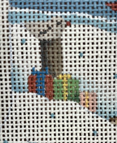 Melissa Shirley Designs Hand Painted Needlepoint Canvas Mini Stocking 245 J - Picture 4 of 7