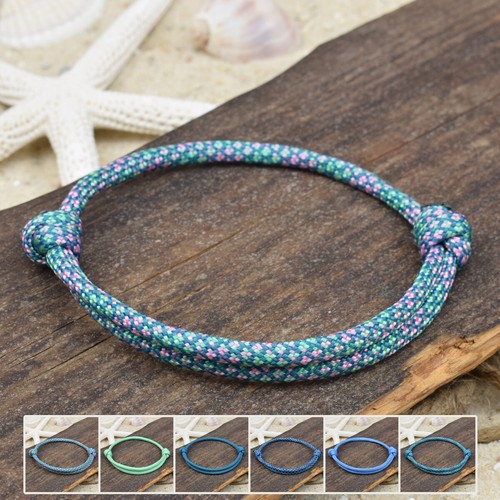 ❦ Armband Fußband IVO | Paracord | 4 mm | Surfer | Verschiebeknoten | 11 ❦ - Bild 6 von 8