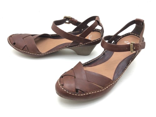 Clarks Damen Sandale Sandalette Pantolette Braun Gr. 42 (UK 8) - Afbeelding 2 van 5