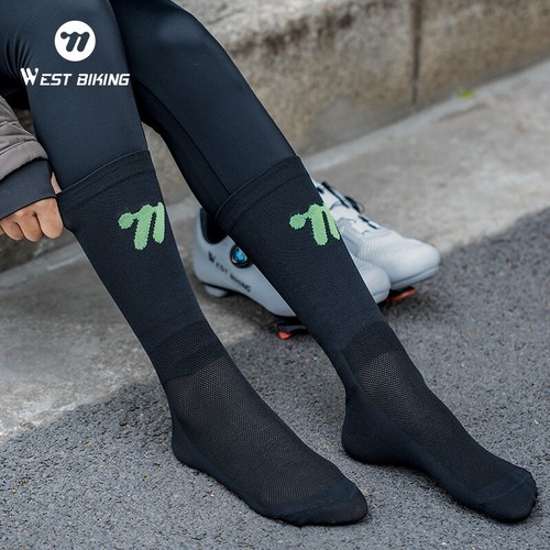 WEST BIKING Sports Cycling Socks Breathable Football Running Luminous Socks - Picture 10 of 22