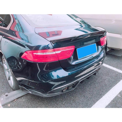 For Jaguar XE XEL Sedan 2015-2018 Carbon Fiber Rear Boot Trunk Spoiler Wing Lip - Picture 12 of 12
