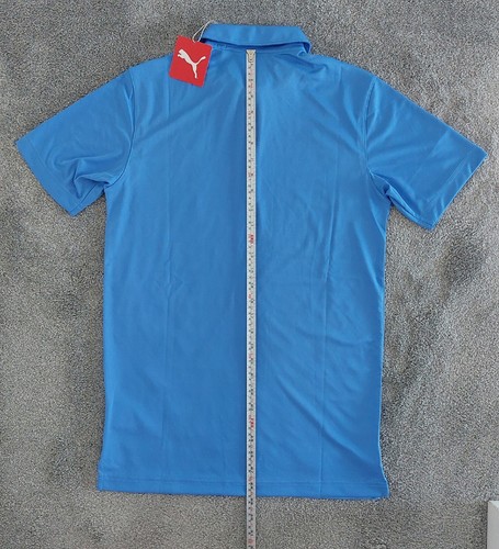 Puma Poloshirt Herren S blau gestreift DryCell atmungsaktiv feuchtigkeitsableitend Golf Neu - Bild 13 von 16