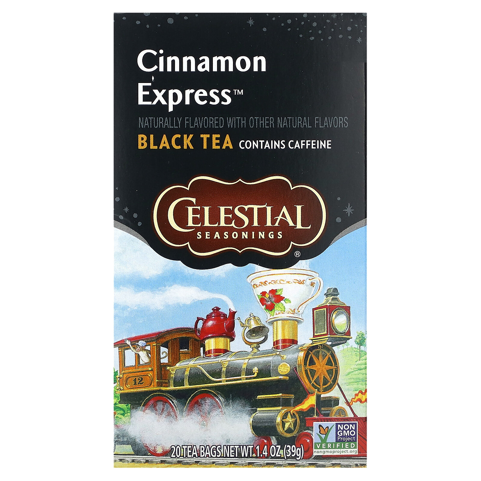 Черный чай Cinnamon Express, 20 пакетиков, 1,4 унции (39 г)