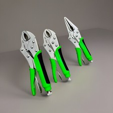 3pc Soft Grip Locking Pliers Set 6.5, 7, 10" Mole Grips Tools Ds1271