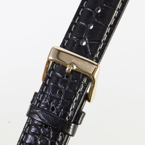 Pandora Imagine Grand C SW1007 Alligator Grain Black Strap with Buckle 20mm x - Picture 2 of 9