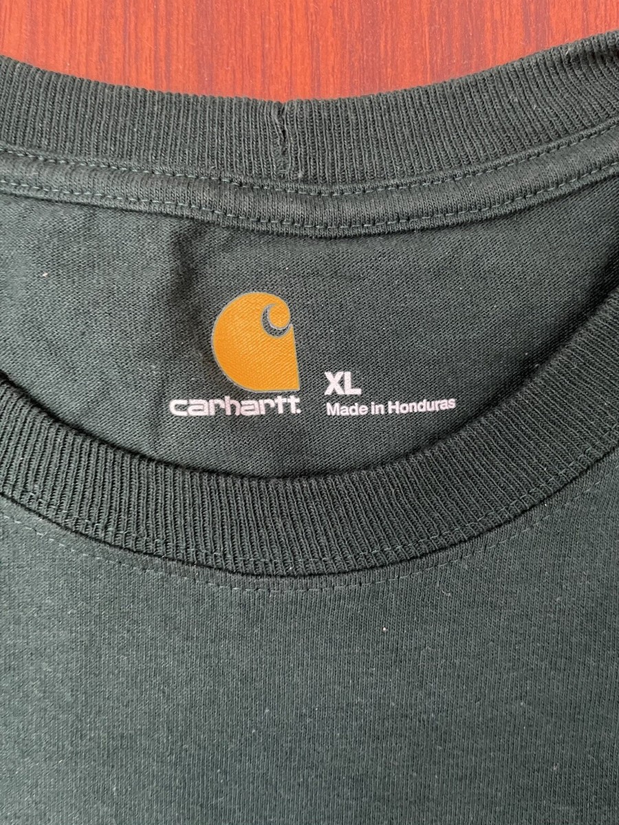 Carhartt Pocket T Shirt XL Green Made In Honduras | eBay