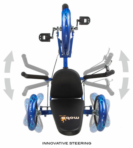 Mobo Triton 16" 3 wheels Cruiser Recumbent Trike Cruiser Blue red pink ( Youth ) - Picture 2 of 10
