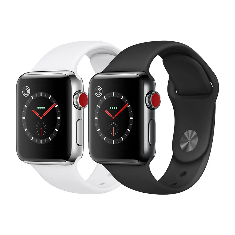 Apple Watch S3 Series 3 GPS Cellular Stainless Steel 38mm Sport Band