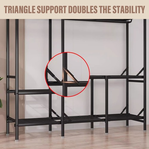 165cm Cute puppy Portable Closet Wardrobe Clothes Rack Storage Organizer Shelf - Picture 6 of 14