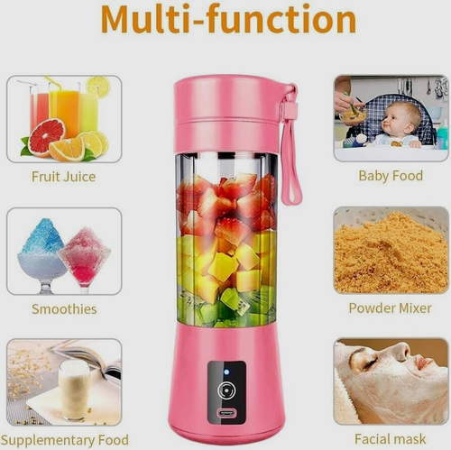 NEW 13-ounce Portable Mini Juicer Cup USB Rechargeable Blender Smoothie Mixer
