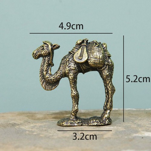 Messing Kamel Statue Tier Ornament Spielzeug Sammlerstücke Schreibtisch Dekoration Geschenk ~ - Bild 6 von 17