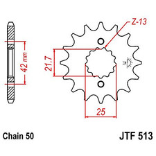 JT SPROCKETS Piñon ataque transmision delantero