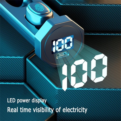 Wireless Bluetooth Earphones Headphones Earbuds LED Display for iOS Android - Zdjęcie 3 z 16