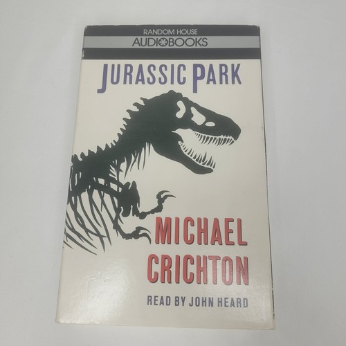 Jurassic Park Michael Crichton Audiobook Cassettes x2 Read By John Heard 1990