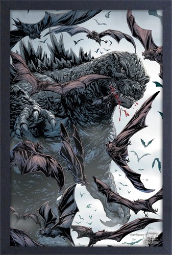 GODZILLA HERE THERE BE DRAGONS 12x18 FRAMED GELCOAT POSTER CLASSIC ARTWORK MOVIE - Bild 1 von 2