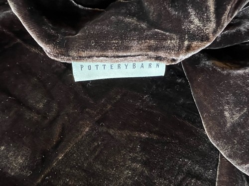 Pottery Barn Luxe Velvety Brown Multicolored Chenille Mid Century Modern (3)set - Picture 6 of 7