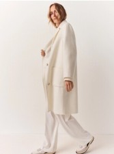 White Company Wool Double Faced City Coat Rrp £299