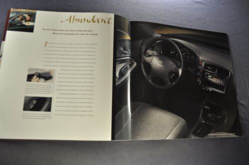 2000 Honda Civic Sedan Catalog Brochure DX EX LX Excellent Original 99 - Picture 4 of 9