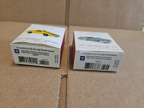 Set 2: Hallmark Keepsake Miniature Ornaments 1957 & 1969 Chevrolet  - Picture 2 of 13