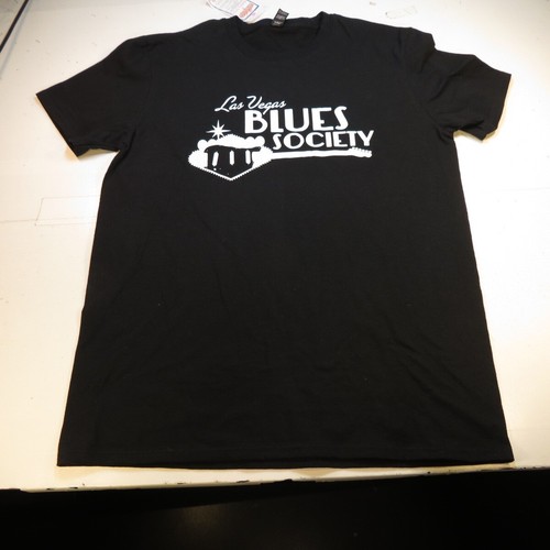 NEW NWT LAS VEGAS BLUES SOCIETY TEE T SHIRT Mens L Black dive bar music - Picture 2 of 2