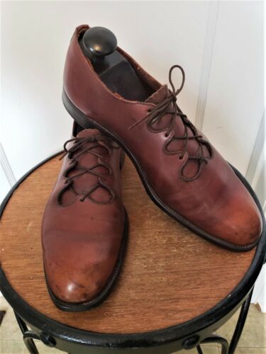 Rare Vintage RR Bunting Ghillie Style Scottish Men's Brown Oxford 10.5D England