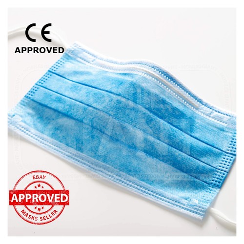 UK Safe Face Mask Non Surgical Disposable Mask with Soft Ear Loop UNISEX 3PLY - Bild 4 von 22