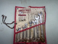 GEDORE Tool 10 Piece SAE Combination Wrench Set 5/16" - 1" w/ Roll Up