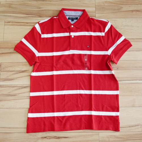 NWT Men's Tommy Hilfiger Short-Sleeve Mesh Striped Regular Fit Polo Shirt - Picture 8 of 60