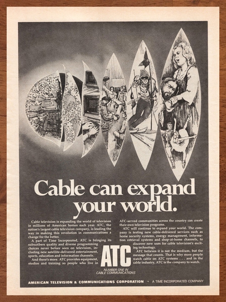 アート・デザイン・音楽 Advertising Copy Annual 1983 1981 ATC Cable Television Vintage Print Ad/Poster 80s Retro