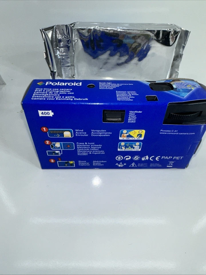 (2) Polaroid Flash 35 mm disposable single use 35 mm film camera-EXP 07/08. F27 - Image 2 of 4