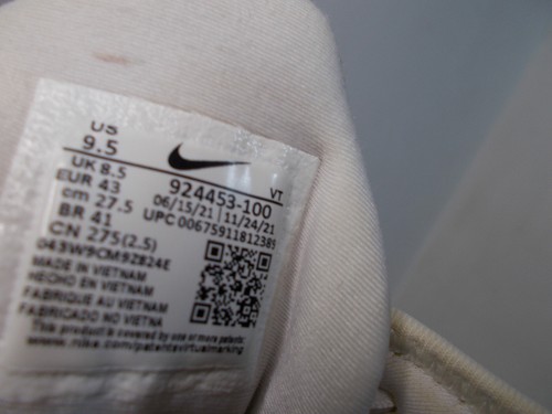 Womens Nike Air Vapormax Plus Size 9.5 Triple White 924453-100 Excellet - Picture 12 of 15