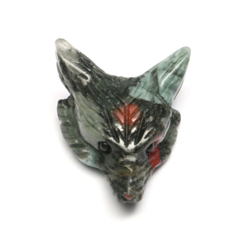 Natural Crystal Quartz Fox Head Pendant Hand Carved Spirit Animal Necklace Wolf - Picture 14 of 26