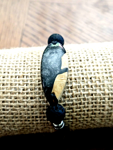 bracelet made of olive wood ,inlaid with modern resin ’Stylish as a unisex gift - Picture 8 of 18