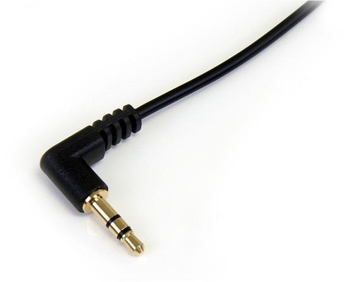 MU6MMSRA Startech 6 feet Slim 3.5mm to Right Angle Stereo Audio Cable Male/Male - Picture 3 of 6