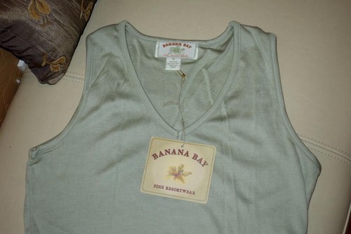 Prendas para el torso de punto Banana Bay Resort cuello en V sin mangas ~ muchos colores/tamaños nuevo con etiquetas - Imagen 6 de 10